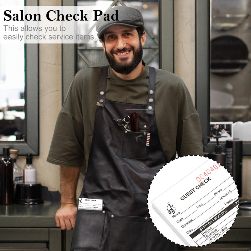 6 Pack Salon Check Pad Guest Checks Books Server Note Pads Waiter Checkbook Beauty Salon Receipt Ticket Book Barbershop Supplies 2.99×5 inch 100 Sheets for Salon Barber Shop 6