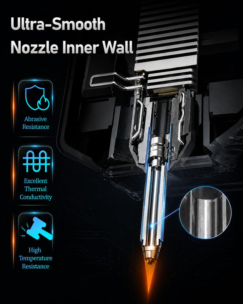 4PCS Nozzle for Kobra 4/Kobra X, 0.4MM 0.4MM 0.4MM 0.4MM Hardened Steel Integrated Nozzles kit, Quick-Swap Hotend kit with 4 Silicone Socks and 3 Cleaning Brushes