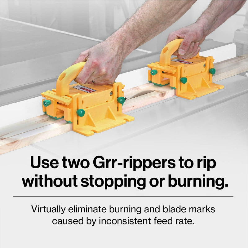 MICROJIG GRR-RIPPER GR-100 3D Table Saw Pushblock, Yellow Base