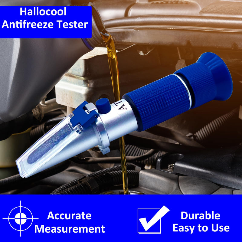 Antifreeze Refractometer 5-in-1 Antifreeze Tester for Checking Automobile Antifreeze Coolant and Freezing Point, Concentration of Ethylene Glycol or Propylene and Battery Acid