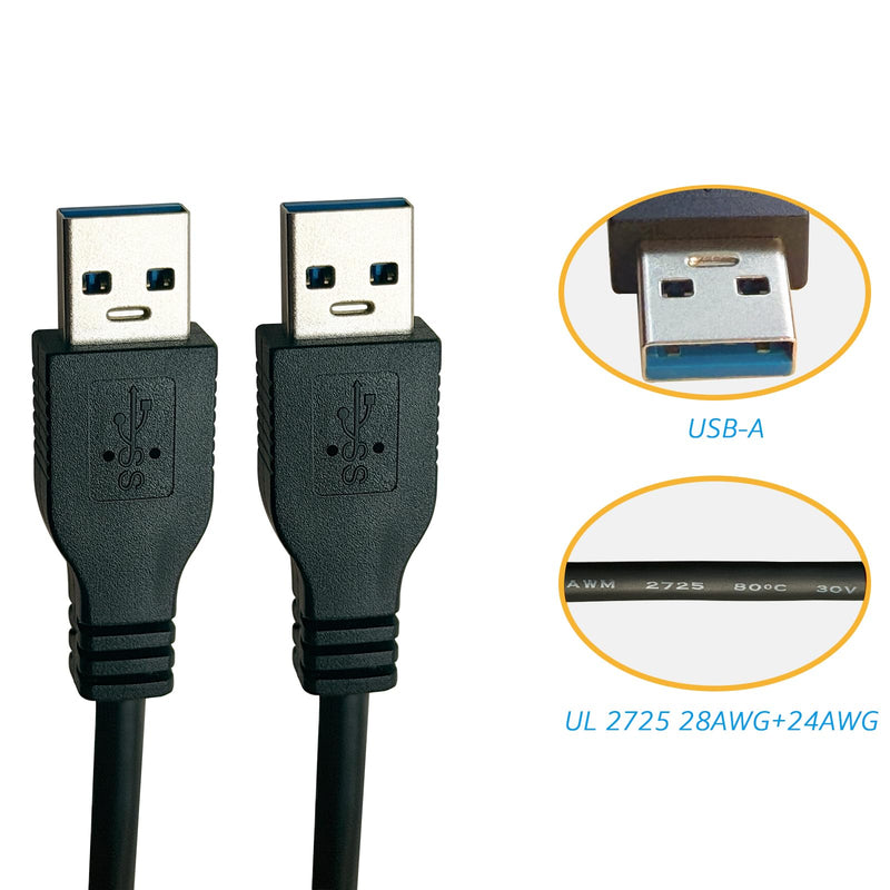 DSD TECH SH-K03A USB 3.0 Data Link Cable, 5Gbps Fast File Transfer & KM Sharing, Win and Mac, 10ft