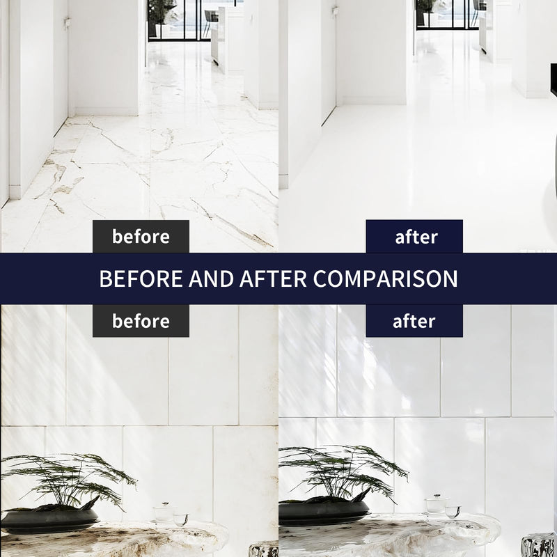 Waterbased Tile Paint and Tile Refinishing Kit 16.0 Fl Oz (white)，Bathtub Bathroom wall, Easy of Usecountertop sink Paint Resurfacing Sink Tub waterproof Kitchen Countertop, Low Odor No Toxic 16 Ounce (Pack of 1) White