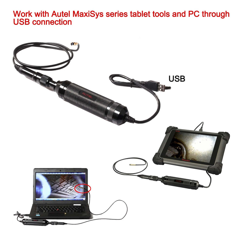 Autel MaxiVideo MV105 Inspection Endoscope - 5.5mm Ultra-Slim Probe, IP67 Waterproof, Works w/Autel Scanner MK808S/MS906/MK906BT/MS908/MS909/MS919/Elite/Ultra & PC, LED Light