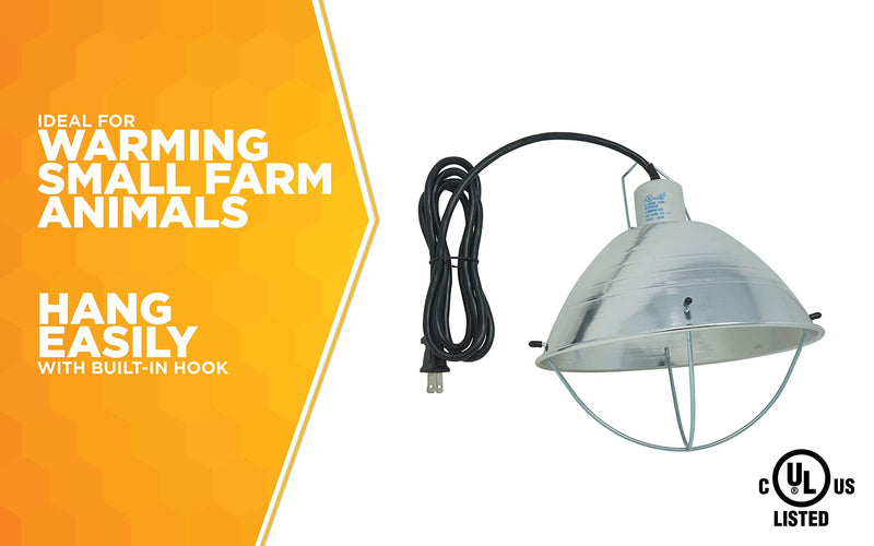 Woods 0165 Brooder Lamp with Bulb Guard;10.5 Inch Reflector and 6 Foot Cord (250 Watt; 18/2 SJTW); 0