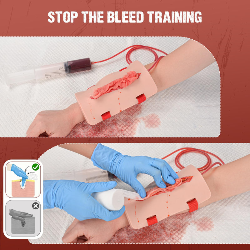 Wearable Wound Packing Trainer, Stop the Bleeding Training Kit, Laceration Wound Trainerfor Wound Dressing Training