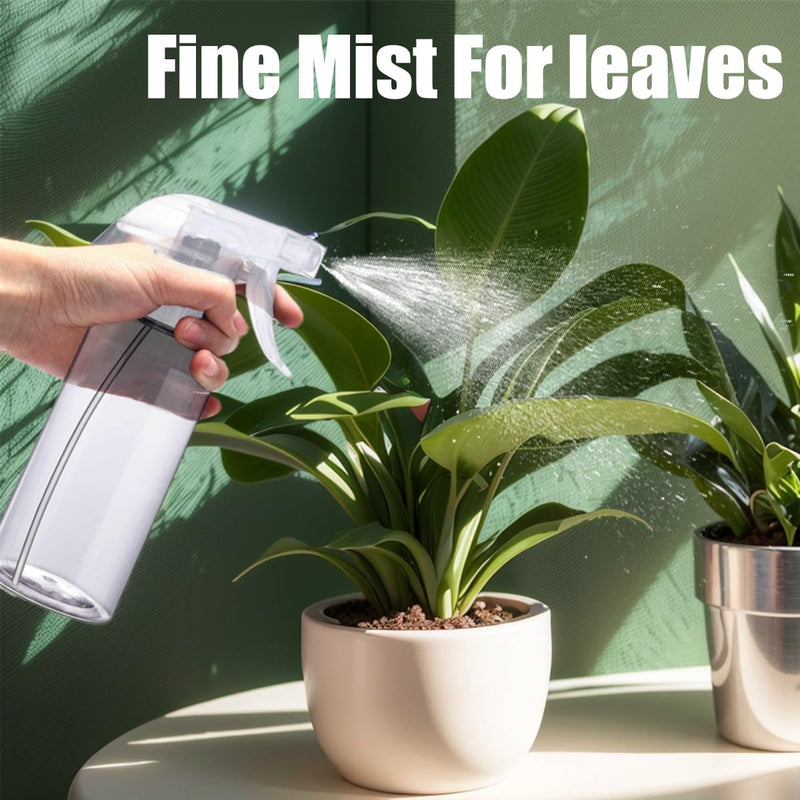 JohnBee Spray Bottles - 16.9oz/2Pack - Premium Adjustable Spray Bottles for Cleaning - No Leak And Clog Mister Spray Bottle - Spray Bottle For Hair, Plants, Pet, Vinegar, And Rubbing Alcohol Reagent Clear
