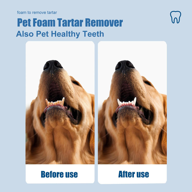 Dog Dental Foaming Care Spray, Dogs Teeth Oral Care Cleaning Spray, Pet Foaming Clean Teeth for Pet Cats and Dogs, Reduce Plaque & Tartar, Support Clean & Teeth and Aid in Daily Oral Use - 2 fl. oz