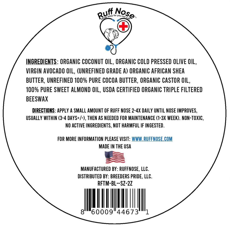 RuffNose Dog Nose Butter/Balm 1 Oz - All-Natural Snout Soother with Organic Oils, Butters & Beeswax - Relief for Dry, Cracked, Chapped Noses - Safe for Licking, Made in USA 1 Oz. - PawsPlanet Australia