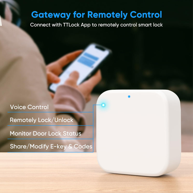 G2 Gateway, WiFi Gateway for Smart Door Lock, Compatible with TTLock APP for Remote/Voice Control Smart Lock, White