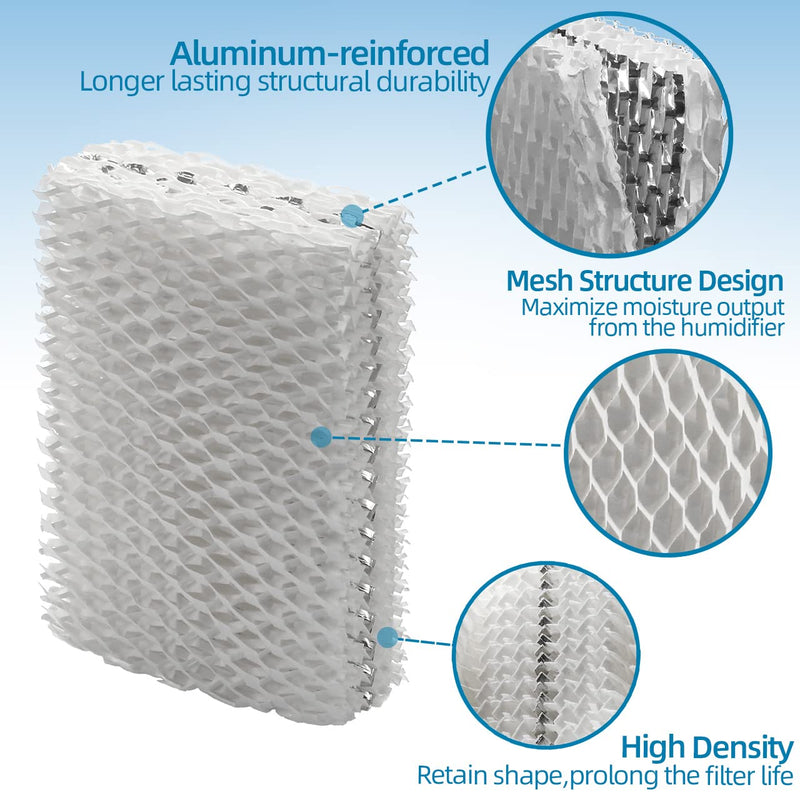 WF813 Humidifier Filter Replacement for Relion - RCM832 RCM-832N Procare PCWF813 Protec WF813 Equate EQ-2119-UL EQWF813 Cool Mist Humidifiers Wick Filters (Pack of 4)
