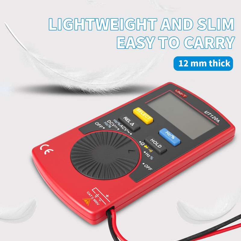 UNI-T UT120A Handheld Pocket Size Digital Multimeter AC/DC 600V Auto Range Continuity Buzzer Voltage Meters Testers UT120A - FBM