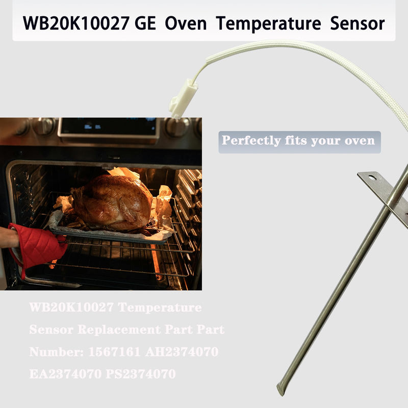 OEM WB20K10027 GE Temperature Sensor Replacement Part for Oven Probe Compatible Models 1567161 EA2374070 AH2374070 PS2374070 1 Year Replacement Service