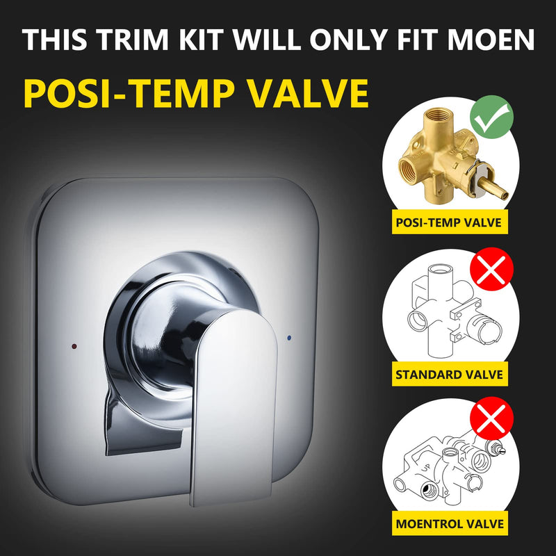 Replacement for Moen T2471 Genta LX Posi-Temp Valve Trim Kit, Chrome 1