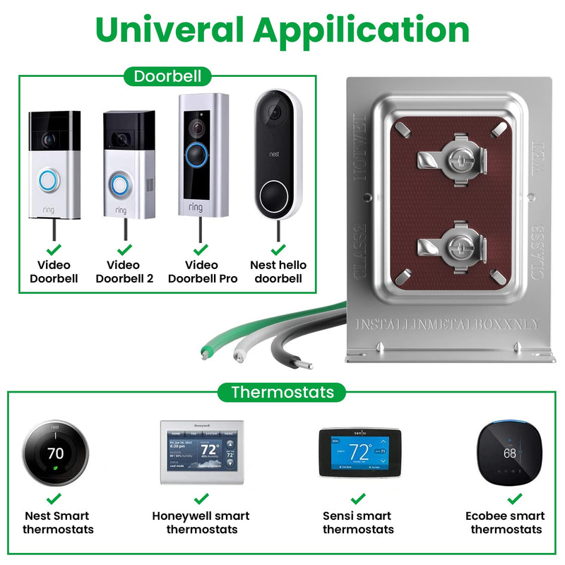 Doorbell Transformer 24V 40VA for Ring Video Doorbells, Hardwired Door Chime Transformer Power Supply, Compatible with Ring, Nest Hello, Wyze and Eufy Video Doorbells