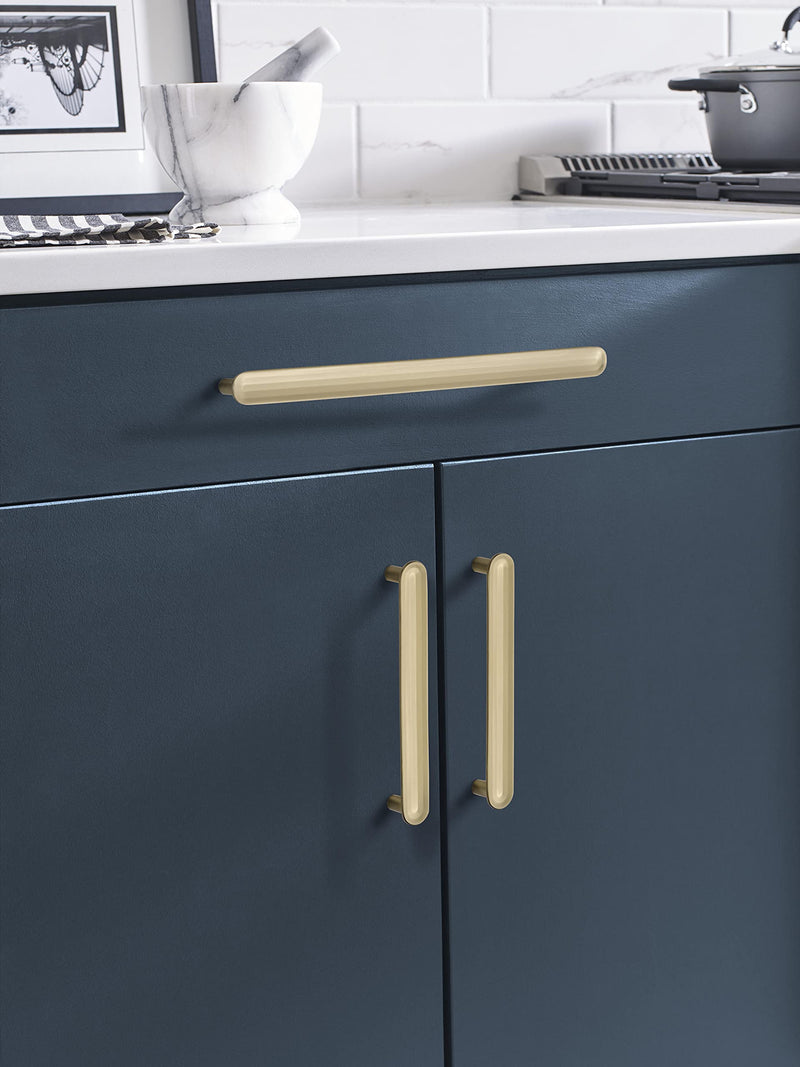 Amerock | Cabinet Pull | Golden Champagne | 5-1/16 inch (128 mm) Center to Center | Concentric | 1 Pack | Drawer Pull | Drawer Handle | Cabinet Hardware 5-1/16 Inch (128 mm) Center-to-Center