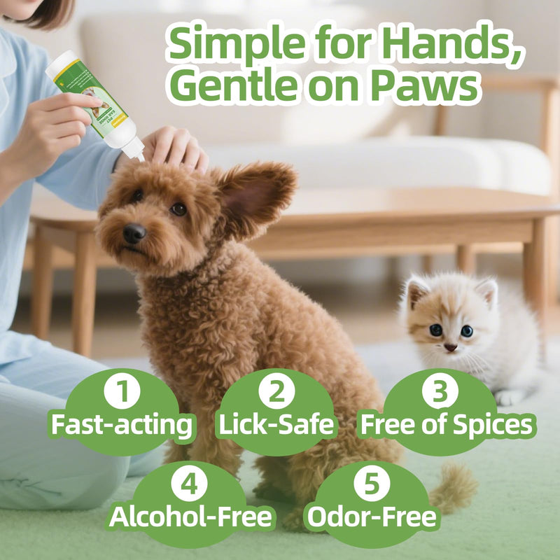 Ear Infection Treatment for Dogs and Cats, Yeast Ear Infection Treatment Drops to Soothe Itchy, Daily Care Dog Ear Cleaning Solution for Gently Removes Debris, Wax, Odor - 4 Fl oz