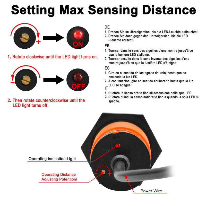 Heschen M30 Capacitive Proximity Sensor Switch Detector 20mm Proximity Switch | SZC-M30-20AO 20-250VAC 400mA Normally Open (NO) 2 Wire