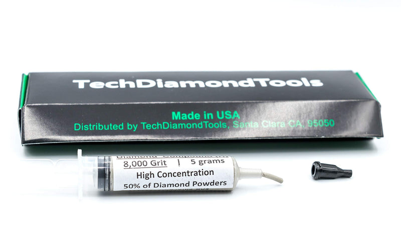 TechDiamondTools Polishing Diamond Compound Kit of 5 x 5 Grams Sharpening Lapping and Finishing Diamond Pastes