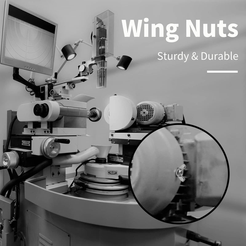 Waziaqoc 1/4"-20 Wing Nuts (50Pcs), 304 Stainless Steel Wing Nuts Fasteners Parts 1/4"-20 Butterfly Nut 50