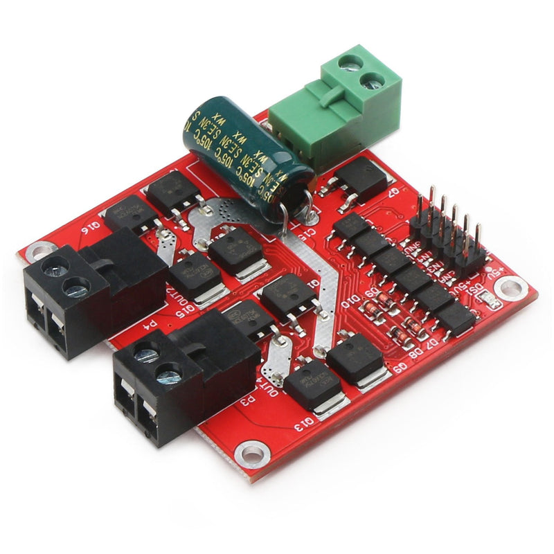 DROK DC Motor Driver 2pcs, L298 Dual H Bridge Motor Speed Controller DC 6.5V-27V 7A PWM Motor Regulator Board 12V 24V Electric Motor Control Module Industrial 160W with Optocoupler Isolation 160W/Pack of 2