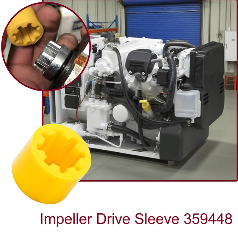 Power Systems Impeller Drive Sleeve 359448,Impeller Kit 359978,Compatible with Kohler 4EF 4EFCD 5E 5ECD 6EF 6EFCD 7.3E 7.3ECD