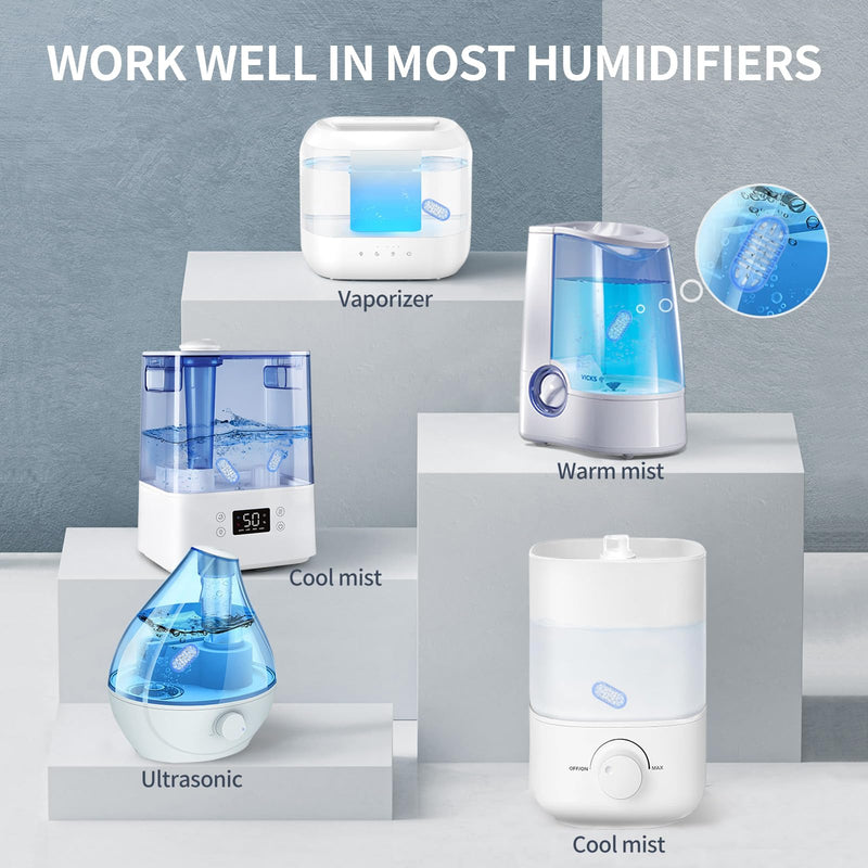 Humidifier Cleaner, Demineralization Cartridge for Most Humidifier 20-Pack Oval Cleaner Blue