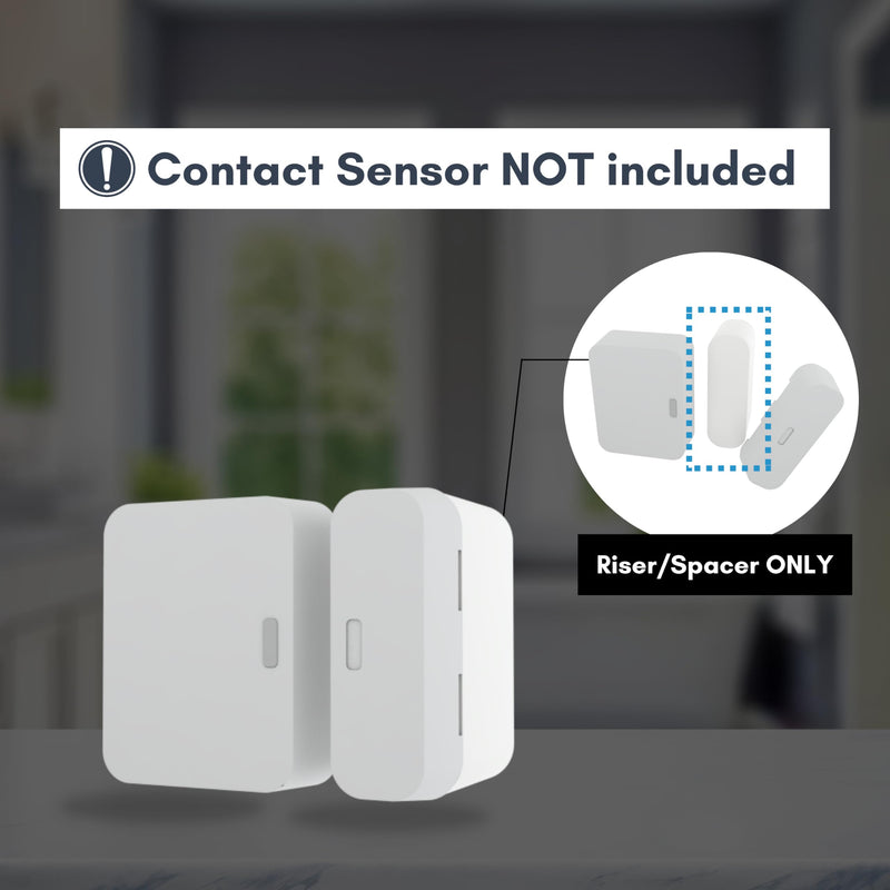 Magnet Riser Compatible with SimpliSafe | Alarm Contact Spacer with 3M Adhesive | Alarm Riser - Sensor/Magnet Not Included (5 Pack - 1 inch)