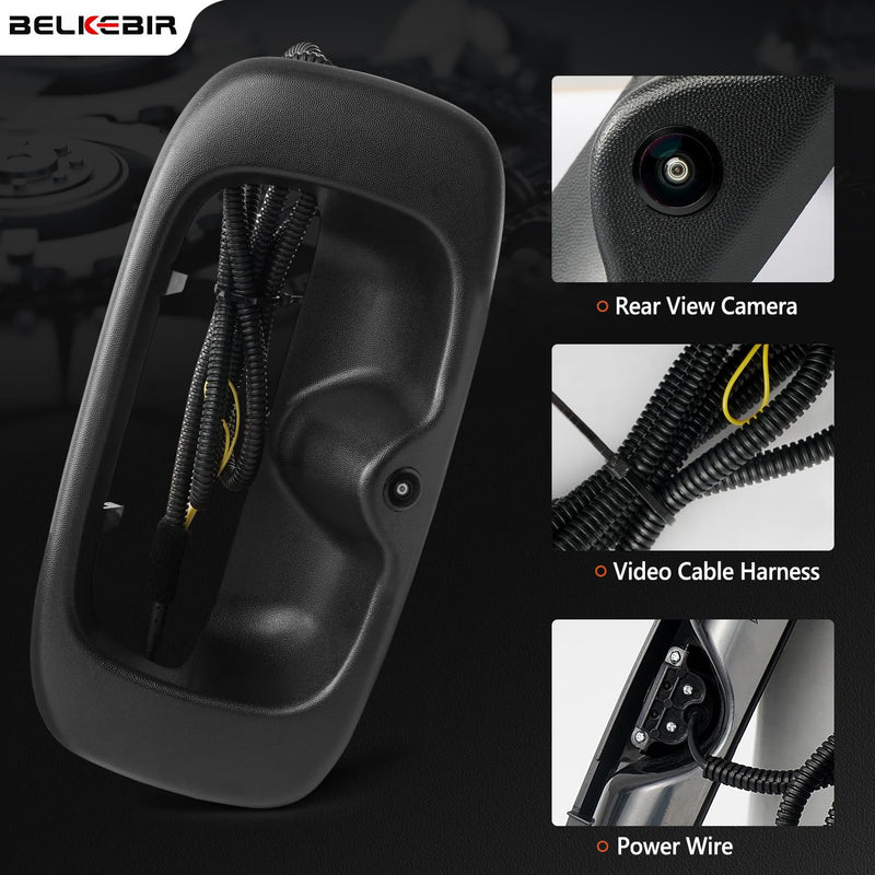 Tailgate Handle Backup Camera Compatible with 1999-2006 Chevy Silverado GMC Sierra 1500 2500 3500 HD Waterproof Reversing Rear View Back Up Camera, Tailgate Handle Backup Kit Replaces# 15228541 1999-2006 Chevy Silverado 1500