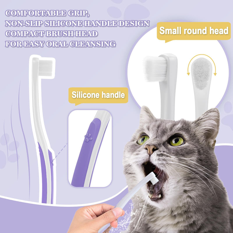 Cat Toothbrush Complete Kitty Dental Care Kit + 6% nHA Pet Dual-Enzymatic Toothpaste