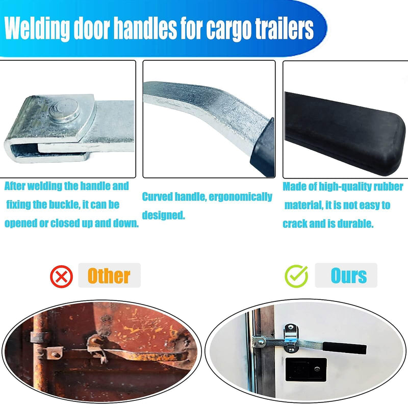 Fuoequl Cam Action Lockable Door Latch Handle for Small Trailers and Trucks