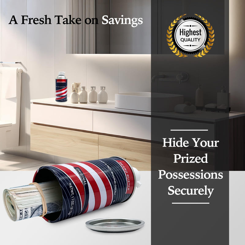 Fake Soup Can Diversion Safe - Keep Your Valuables Safe - like Jewelry, Cash, Money, Coins, Car Keys - Storage Home Security - Barasol Shaving Cream