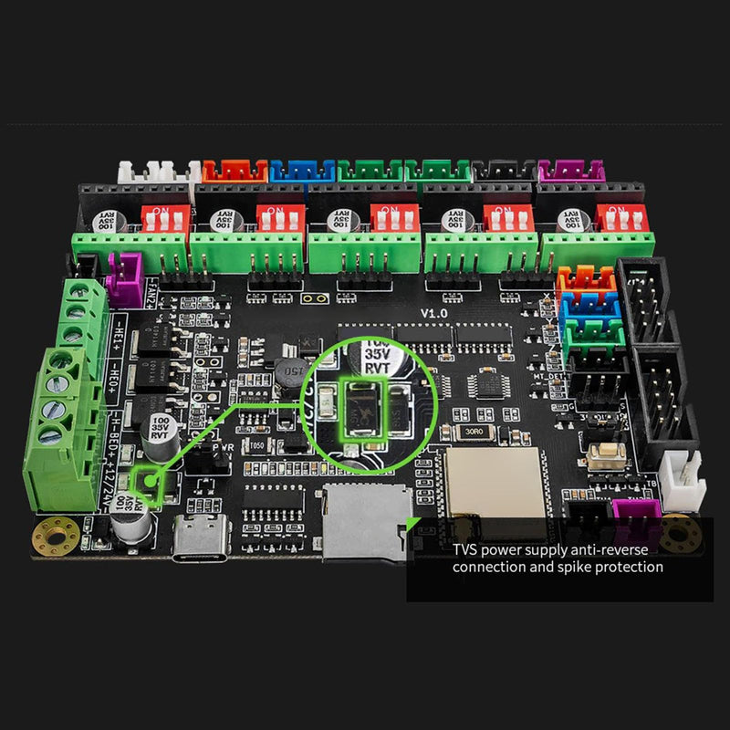 3D Printer Control Board for TinyBee V1.0 LCD Graphic Display Screen High Performance Connection RGB Backlight, and Screen Functions for2.0 Firmware