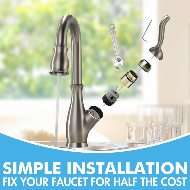 RP50587 Cartridge Replacement for Delta Single Handle Kitchen and Lavatory Faucets, Works with DIAMOND Seal Technology Models Featuring a 36 mm Motion, with Allen Wrench RP50587