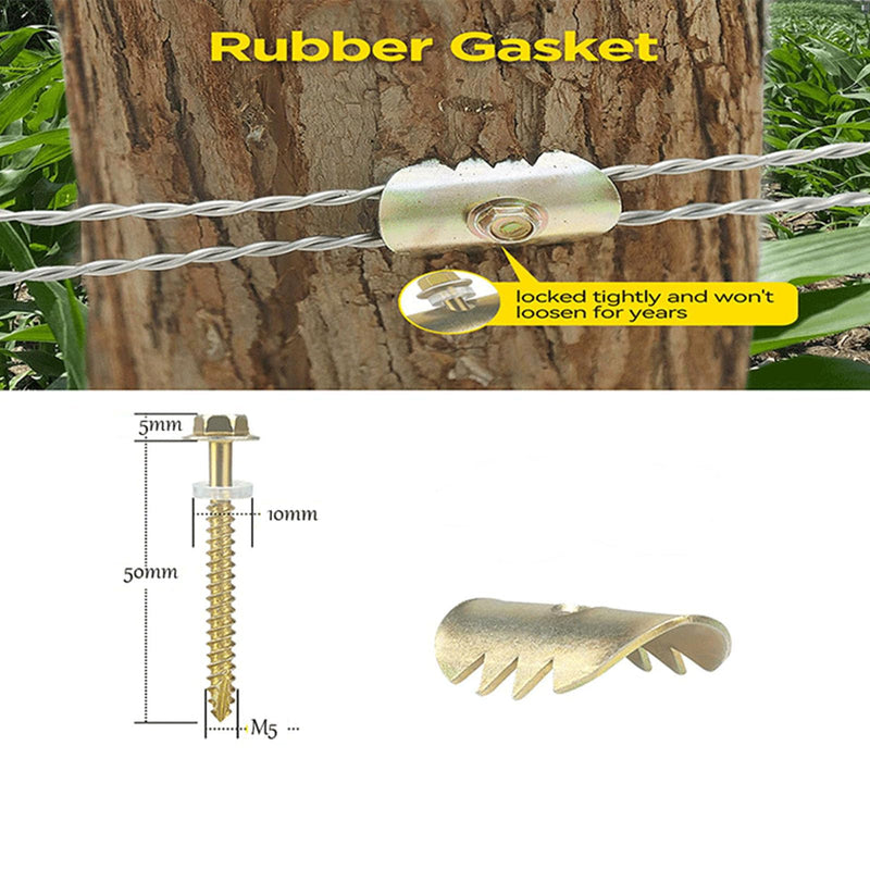 Garosa Fence Nails Wire Fixer Kit Robust Cat Claws Wire Fastening Staple Fasteners Woven Wire Fencing Staples Kit for Wire Mesh Woven Fencing