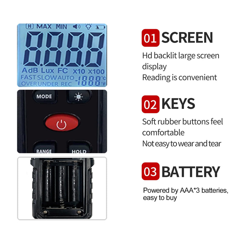 Digital Sound Level Meter,Sound Meter for Classroom Home Street,30-130dBA dB Meter to Measure Noise,Noise Decibel Reader,Audio Sound Tester,Sound Test equipmetent,Sound Measurement Device (30-130dBA) 30-130dBA - NewNest Australia