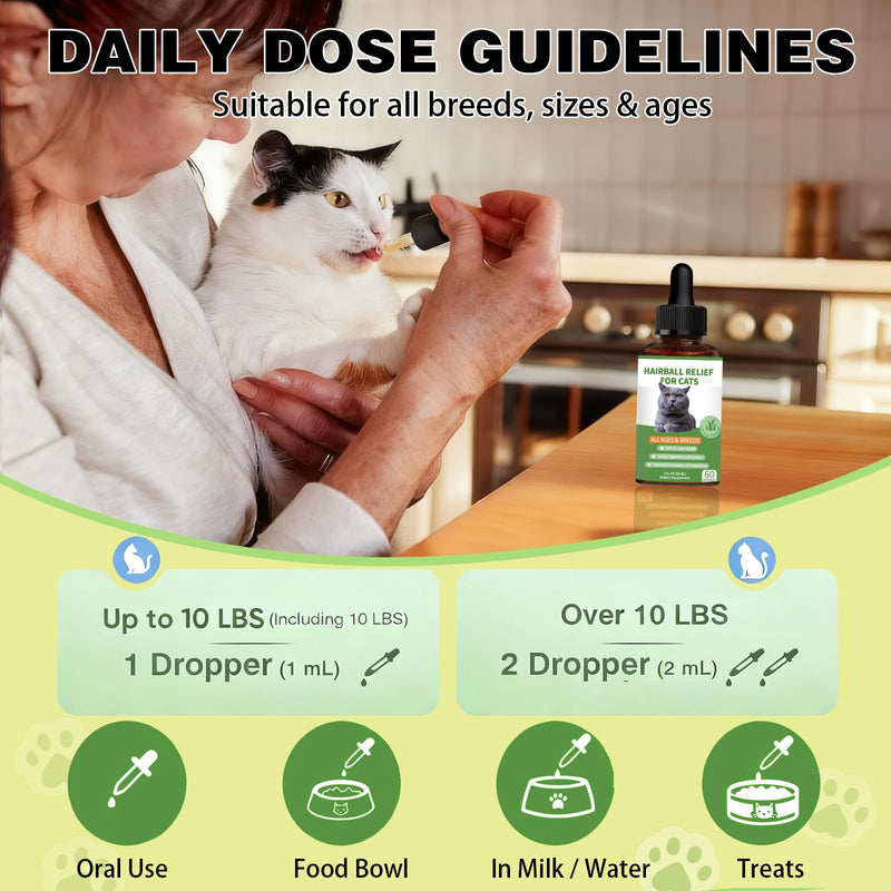 Hairball Treatment for Cats - Cat Hairball Remedy - Supports Skin & Coat, Digestion, Cat Furball Treatment, Helps Eliminate and Prevent Hairballs for Indoor Cats and Kittens(Cat Grass Flavor) Cat Grass