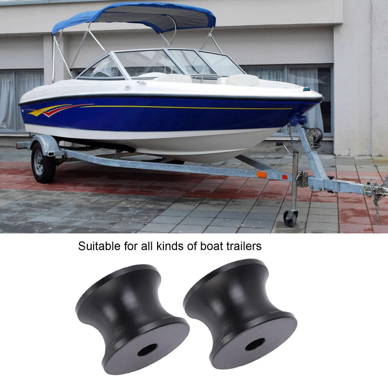 Fockety Boat Trailer Roller, 2 PCS Heavy Duty 2.4x1.77in Bow Stop Bell Roller Nylon Stop Boat Trailer Accessories Replacement for Yacht