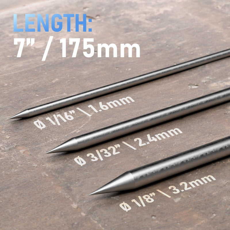 YESWELDER TIG Tungsten Electrode Pre-Sharpened Welding Tungsten Rod 2% Lanthanated 3/32" x 7" (Blue, WL20/EWLa-2) 10-pk 3/32'' Blue (2% Lanthanated)
