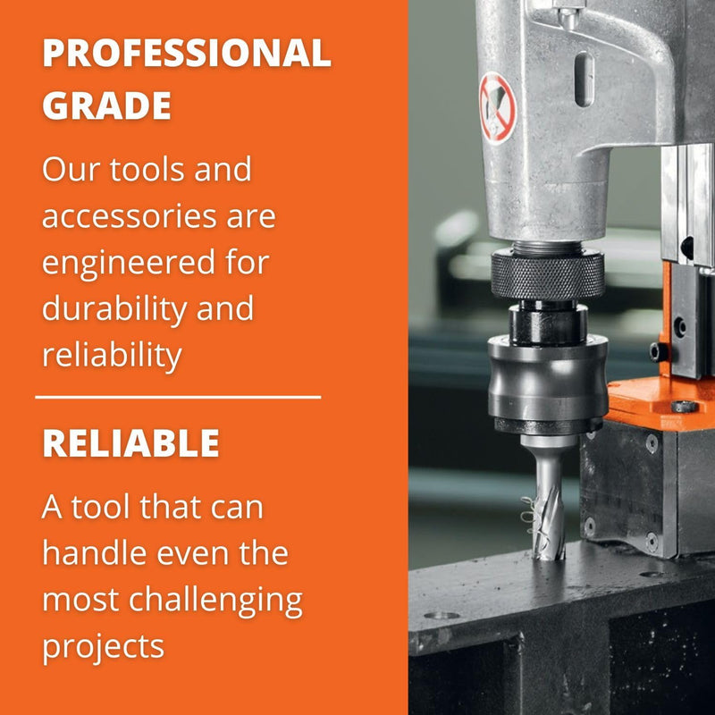 Slugger by Fein HSS Annular Cutter, 7/16" Dia, 1" Depth | 3/4" Straight Shank, Enhanced Cutting Geometry for Precision Drilling, High-Durability Steel, 63134107001 0.4218 Inches 1.000 Inches