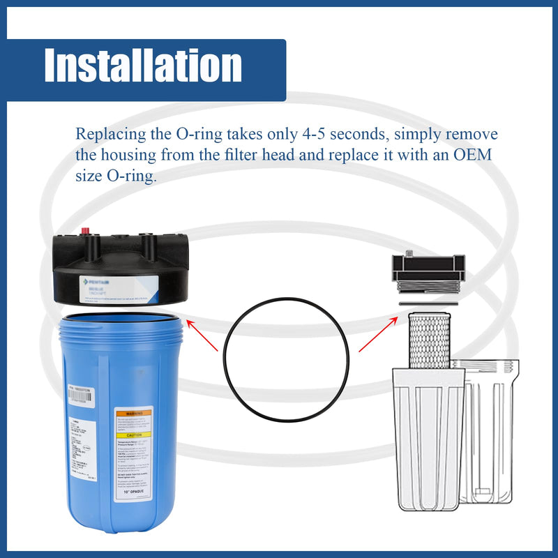 151122 O-Ring Water Filters Compatible with Pentair Pentek Big Bule Water Filters Housings Buna-N(3 Pack)