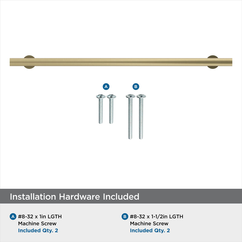 Amerock | Cabinet Pull | Golden Champagne | 10-1/16 inch (256 mm) Center-to-Center Drawer Pull | Radius | Kitchen and Bath Hardware | Furniture Hardware