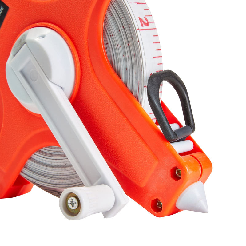 Retractable Open Reel Measure Tape, Track and Field Measuring Tape for Long Jump, Sports, Athletics 30 Meter/100 Feet