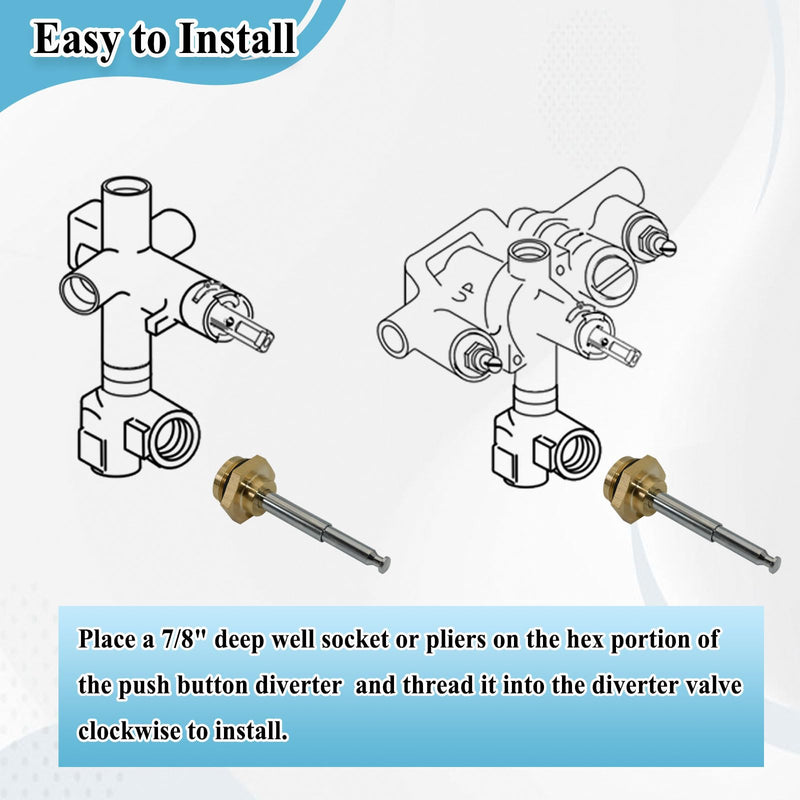 1198 Push Button Diverter, Shower Valve Repair Tool, 3IN Metal