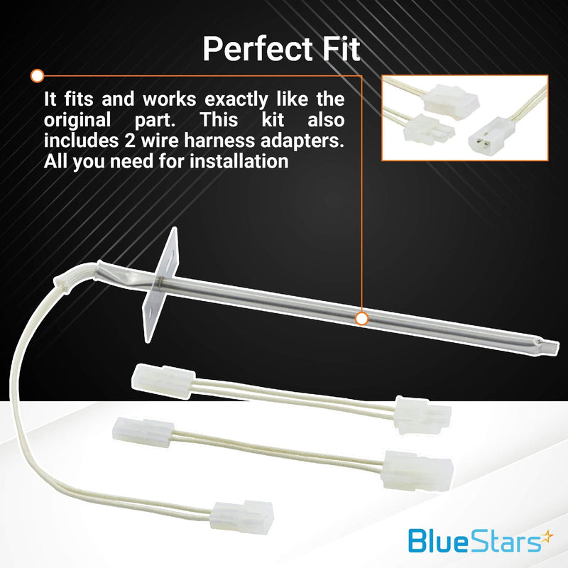 12001656 Oven Temperature Sensor Part by BlueStars - Compatible with Whirlpool Kenmore Ovens - Replaces AP4009009 74004943 PS1570174 12001554 12001656VP 7430P003-60 WB21X5301 - Pack of 2