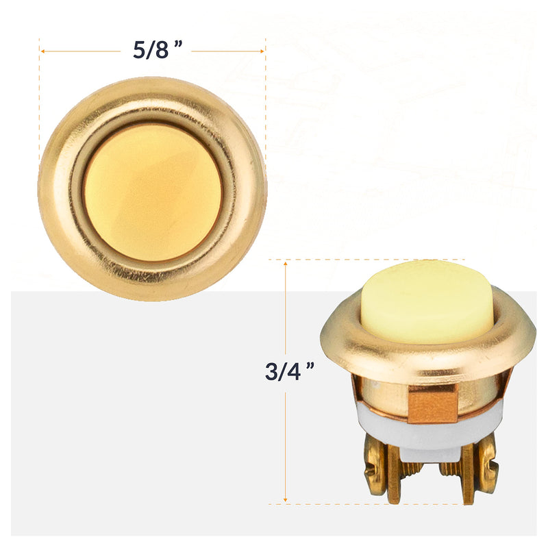 Newhouse Hardware FMBL Lighted Doorbell Button, 1-Pack, Brass Brass (Lighted)