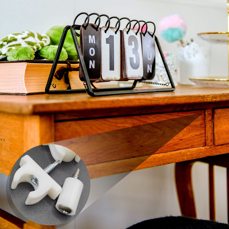 False Cabinet Front Clip False Front Clips False Drawer Front Clips Sink Tip Out Snap False Front Cabinet Clips Sink Clips with Screws and Screwdrivers for Hardware Replacements (4 White) 4