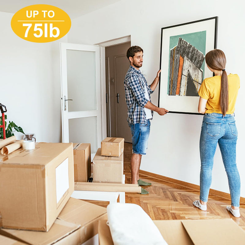 330pcs Picture Hangers Kit - Holds 10-75lbs, With Hanging Wire, Ring Hooks, D Rings, Sawtooth Hangers for Frame, Canvas, Mirror Decoration Gold