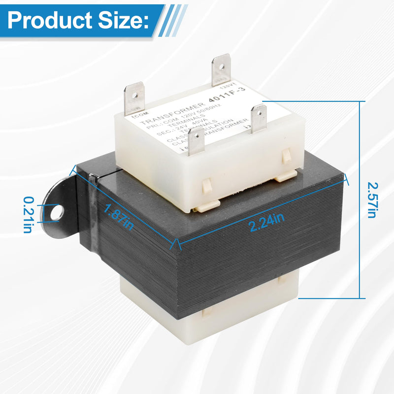 4011F-3 24V Transformer Compatible with Trane Furnaces/HVAC Equipment, 120V to 24V Transformer for Furnace HVAC Transformer 40VA, 24 Volt Furnace Transformer Replacement TRR01729 TRR00784