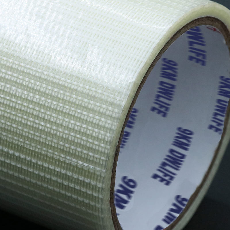 9KM DWLIFE Kite Ripstop Repair Tape 5cm-10cm Bi-Directional Fiberglass Filament Tape Clear Waterproof Strong High Adhesion Tear UV Resistance for Tent Sail Awning RV Camper Packing Fabric 32FT x 1.97in / 10M x 5cm