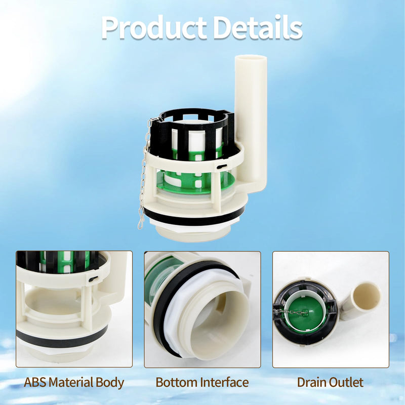 Toilet Flush Valve Replacement Parts for Two Piece Toilets, Compatible with Toto THU Series Tower, for 3-Inch Flush Hole, Including Repair Kits (Two-piece toilets) Two-piece toilets